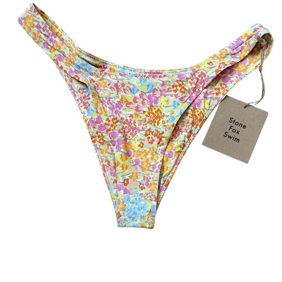 Stone Fox Swim Floral Bikini Bottom L - Picture 1 of 5